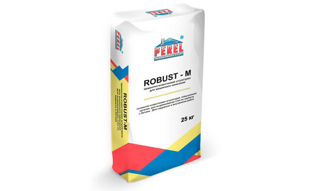 Цементно-известковая штукатурка для машинного нанесения ROBUST - M