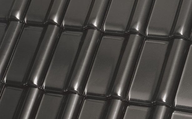 Керамическая черепица Roben MONZAplus schwarz matt, 464х304 мм
