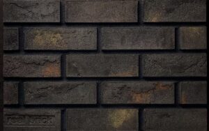 Минеральная плитка REAL BRICK коллекция 12 WDF черный магнезит