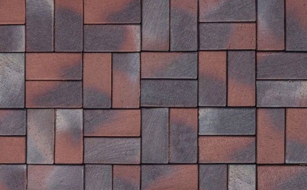 Тротуарная плитка | Тротуарный кирпич ABC-Klinkergruppe Danzig dunkelrot-anthrazit, 200х100х45 мм